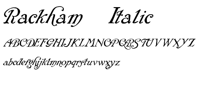 Rackham Italic font